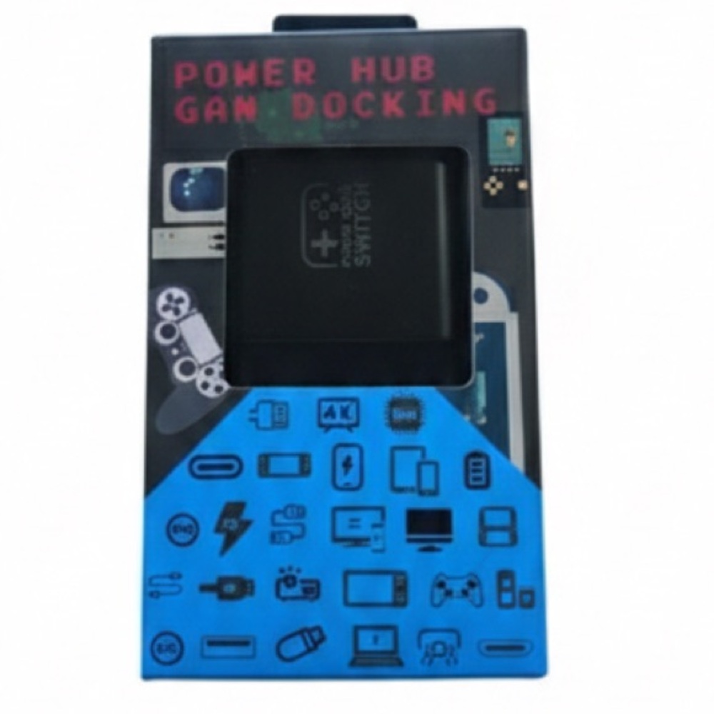 NWT GAN 65W 3 In 1 Nintendo Switch Dock & Laptop Charging Hub Black